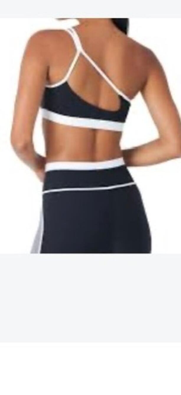 Gigi C Faith Asymmetrical one shoulder sports bra $98 retail large NWT